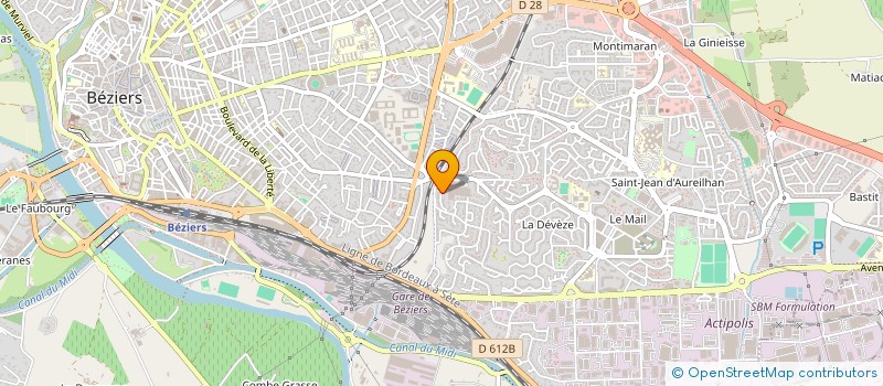 localisation de l'entreprise LASER  BEZIERS