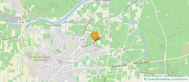localisation de l'entreprise LASER à CAMARET-SUR-AIGUES