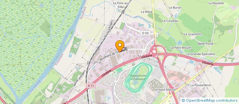 localisation de l'entreprise LASER 49 à ECOUFLANT
