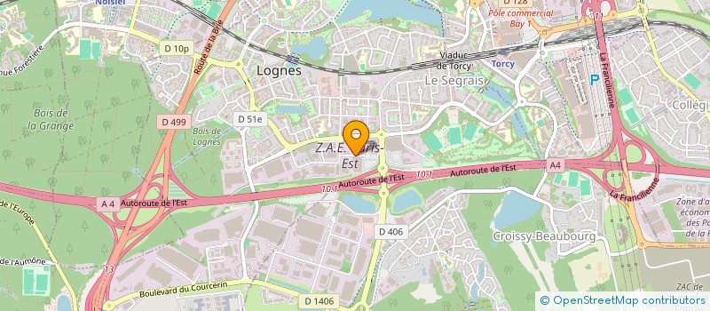localisation de l'entreprise LASER 77 à LOGNES
