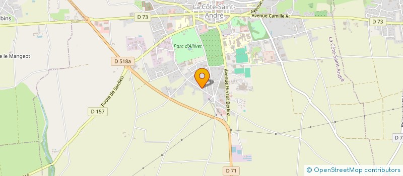 localisation de l'entreprise LASER ARENA GRENOBLE  LA COTE-SAINT-ANDRE