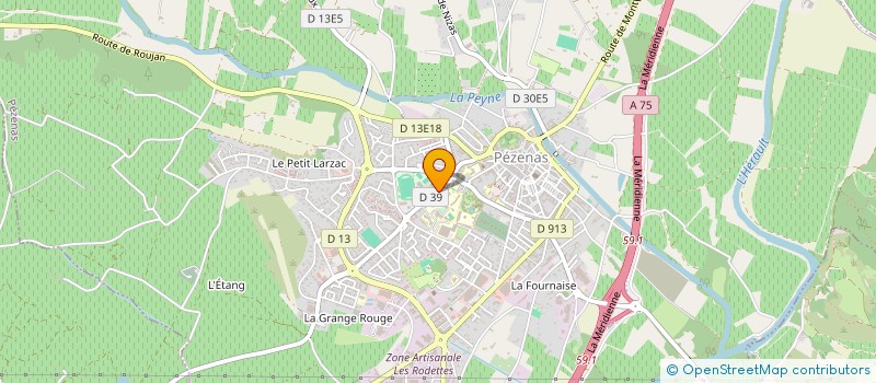 localisation de l'entreprise LASER CONDUITE à PEZENAS