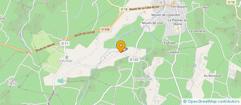localisation de l'entreprise LASER EMOTION à LUGAIGNAC