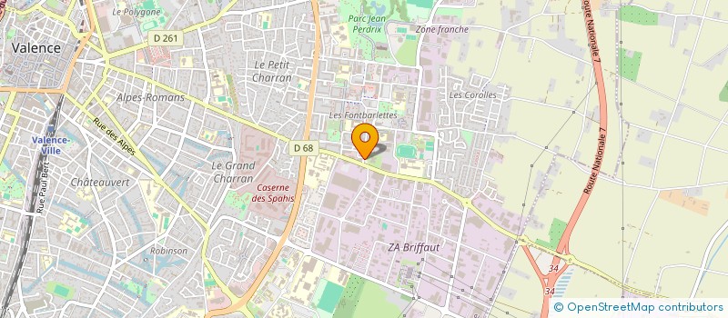 localisation de l'entreprise LASER EMPLOI ADL - ENTREPRISE DE TRAVAIL TEMPORAIRE D'INSERTION  VALENCE