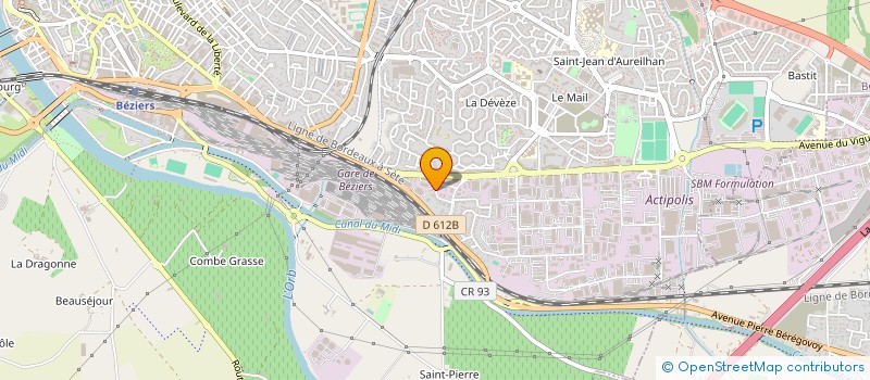 localisation de l'entreprise LASER GAME PARK à BEZIERS