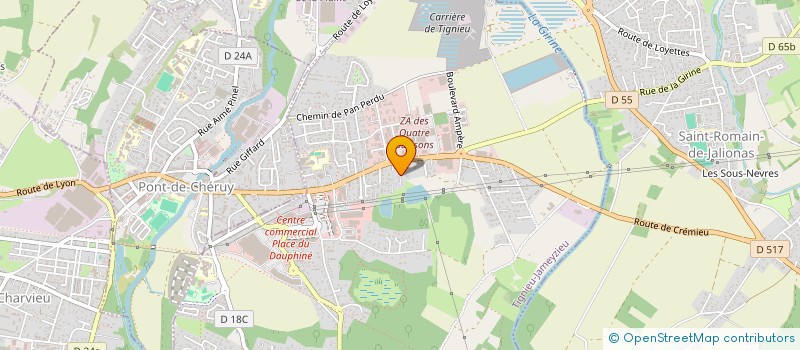 localisation de l'entreprise LASER GAMES ARCADE DE TIGNIEU  TIGNIEU-JAMEYZIEU