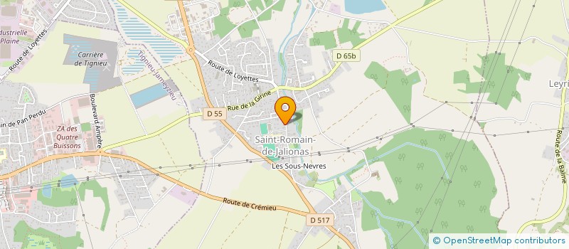 localisation de l'entreprise LASER GAMES TIGNIEU  SAINT-ROMAIN-DE-JALIONAS