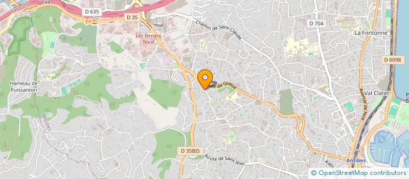 localisation de l'entreprise LASER INE à ANTIBES