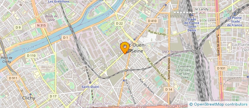localisation de l'entreprise LASER MODE à SAINT-OUEN-SUR-SEINE