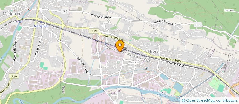 localisation de l'entreprise LASER-TECH à THYEZ