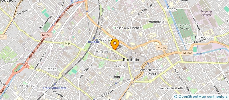 localisation de l'entreprise LASER VASCULAIRE ESTHETIQUE LVE à ROUBAIX