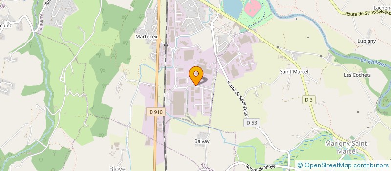 localisation de l'entreprise LASERALP INDUSTRIE à RUMILLY