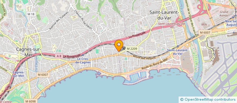 localisation de l'entreprise LASERCHATEAUROUX à CAGNES-SUR-MER