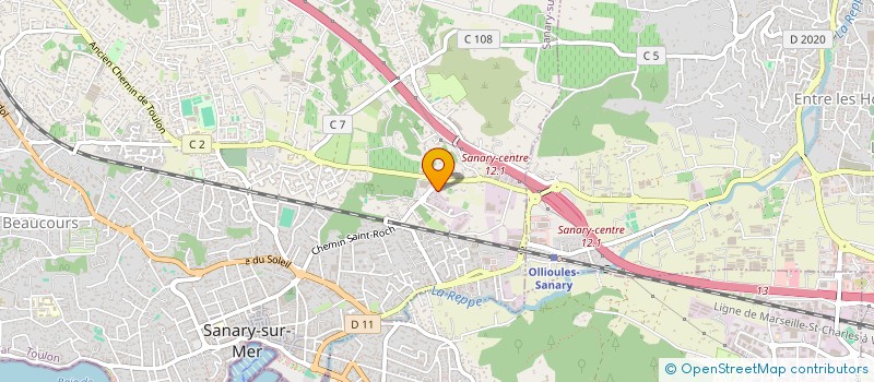 localisation de l'entreprise LASEROSTOP à SANARY-SUR-MER