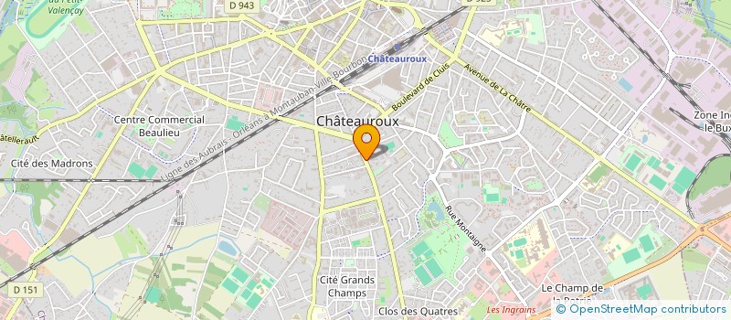 localisation de l'entreprise LASERPHOT à CHATEAUROUX