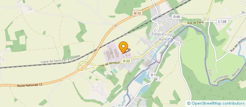 localisation de l'entreprise LASERPROJET à TILLIERES-SUR-AVRE