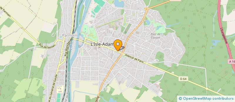 localisation de l'entreprise LASERS ET ESTHETIQUE DU 95 à L'ISLE-ADAM