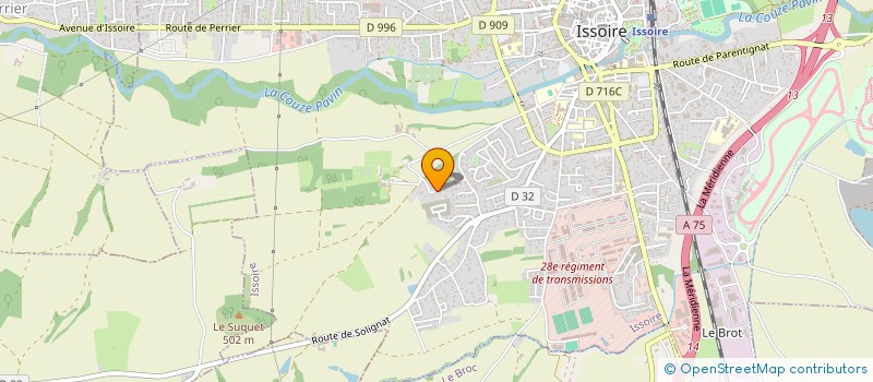 localisation de l'entreprise LASO  ISSOIRE