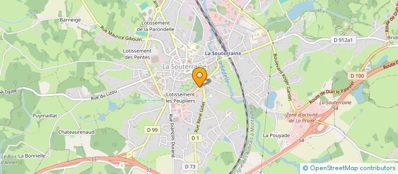 localisation de l'entreprise LASOUTFLEURS à LA SOUTERRAINE