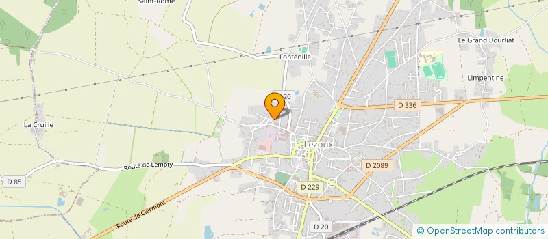 localisation de l'entreprise LASSIAT TOITURE  LEZOUX