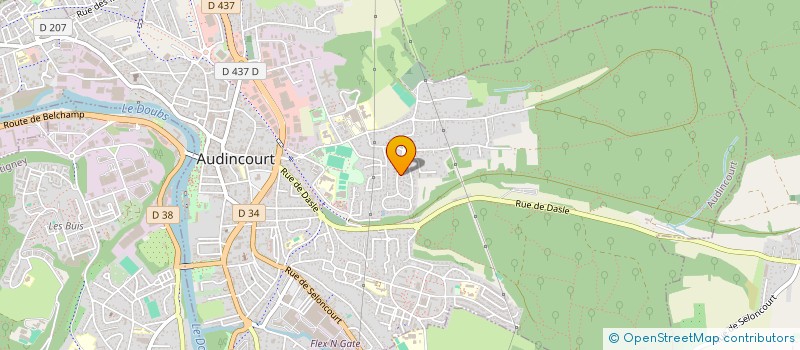 localisation de l'entreprise LASTEB à AUDINCOURT
