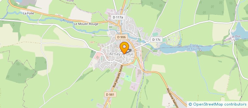 localisation de l'entreprise LASTELLA -POILLONG à ARNAY-LE-DUC