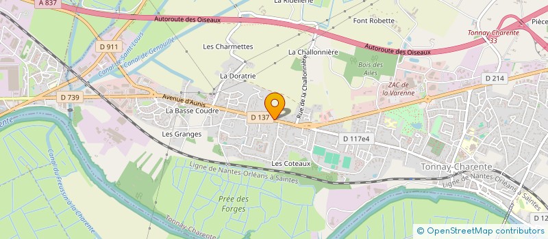 localisation de l'entreprise LASTEPASA  TONNAY-CHARENTE