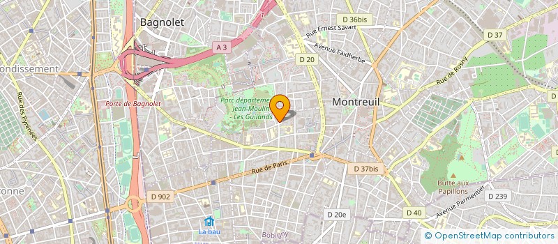 localisation de l'entreprise LASTIQUE à MONTREUIL