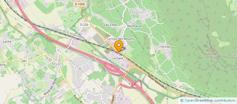 localisation de l'entreprise LASURE PRODUCTION  CHIGNIN