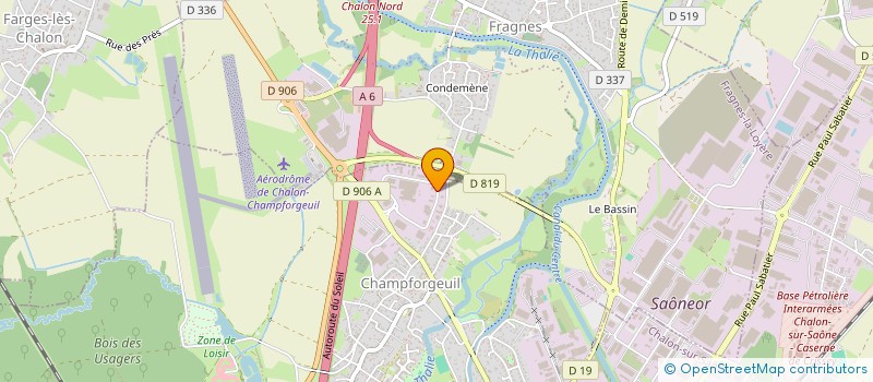 localisation de l'entreprise LATARET  CHAMPFORGEUIL