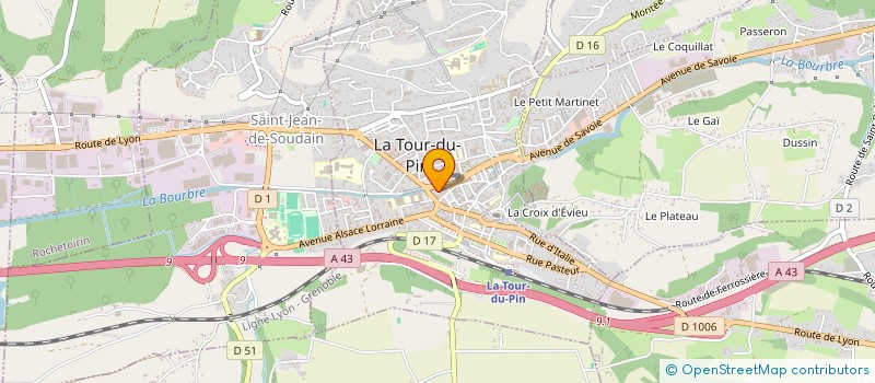 localisation de l'entreprise LATHEU à LA TOUR-DU-PIN