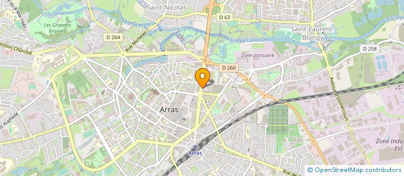 localisation de l'entreprise LATINA AUTOMOBILES à ARRAS