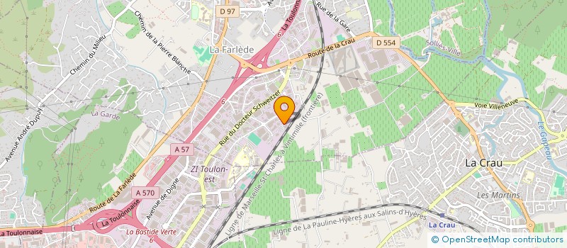 localisation de l'entreprise LATITUDE 43  LA FARLEDE