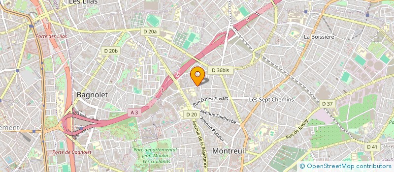 localisation de l'entreprise LATITUDE 48  MONTREUIL