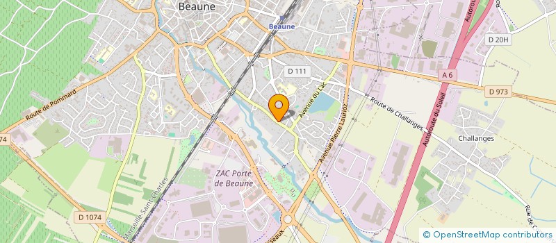 localisation de l'entreprise LATITUDE EXPERTISE COMPTABLE  BEAUNE