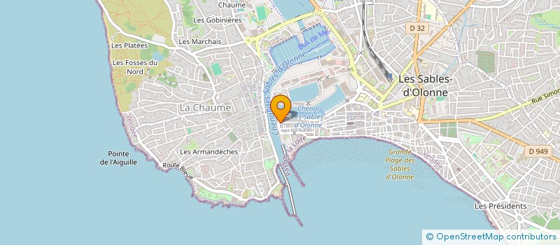 localisation de l'entreprise LATITUDE S 33 à LES SABLES D'OLONNE