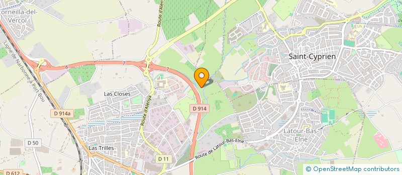 localisation de l'entreprise LATOUR XL LL  LATOUR-BAS-ELNE