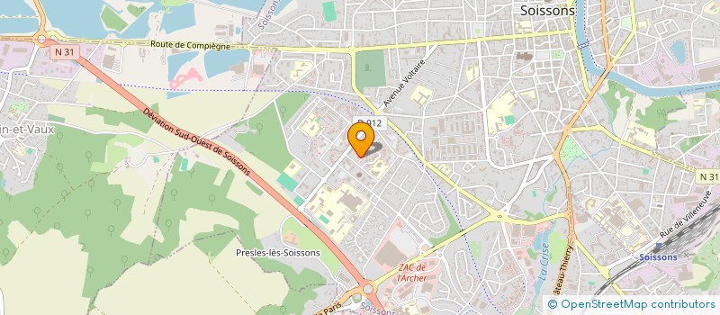 localisation de l'entreprise LATOUT  SOISSONS