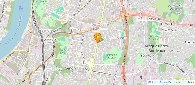 localisation de l'entreprise LATRESNE GD  CENON