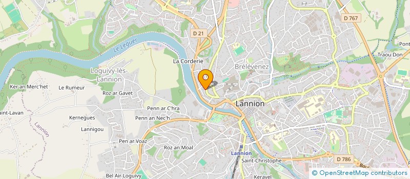 localisation de l'entreprise LATRY / LE COULS  LANNION