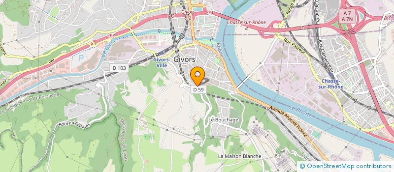 localisation de l'entreprise LAUBAT à GIVORS