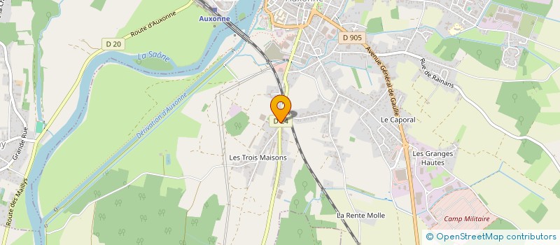 localisation de l'entreprise LAUCEL à AUXONNE
