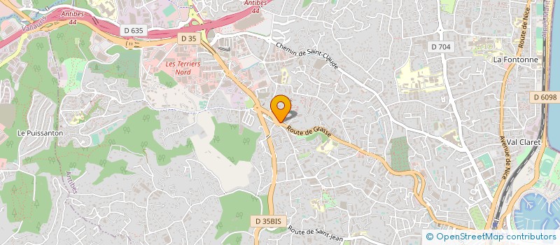 localisation de l'entreprise LAUCRIS à ANTIBES