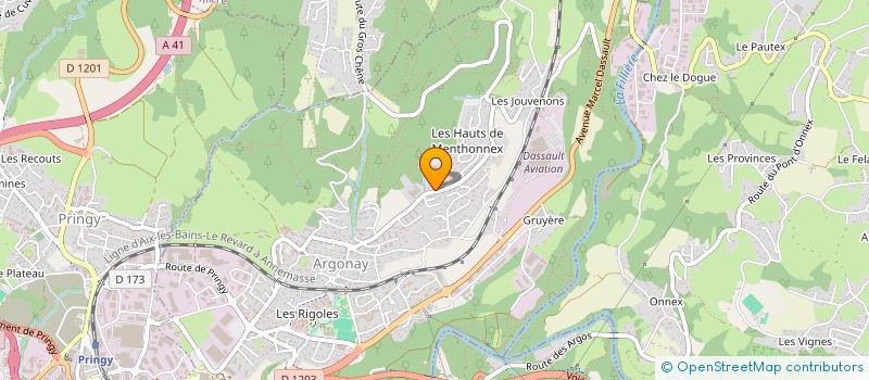 localisation de l'entreprise LAUDAM  ARGONAY