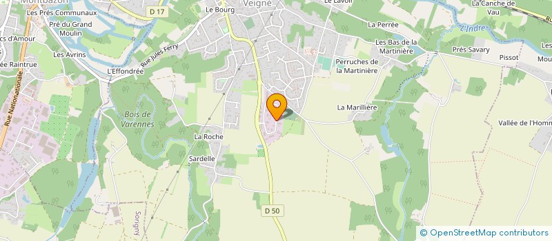 localisation de l'entreprise LAUDAM à VEIGNE