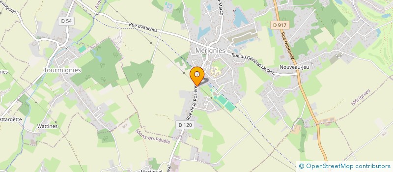 localisation de l'entreprise LAUDAN à MERIGNIES