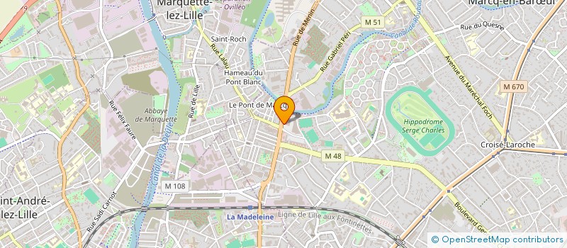 localisation de l'entreprise LAUDAND TELECOM à MARCQ-EN-BARŒUL