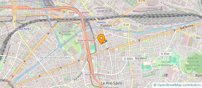 localisation de l'entreprise LAUDAX à PANTIN