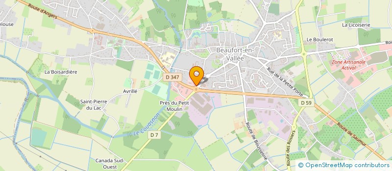 localisation de l'entreprise LAUDE à BEAUFORT-EN-ANJOU