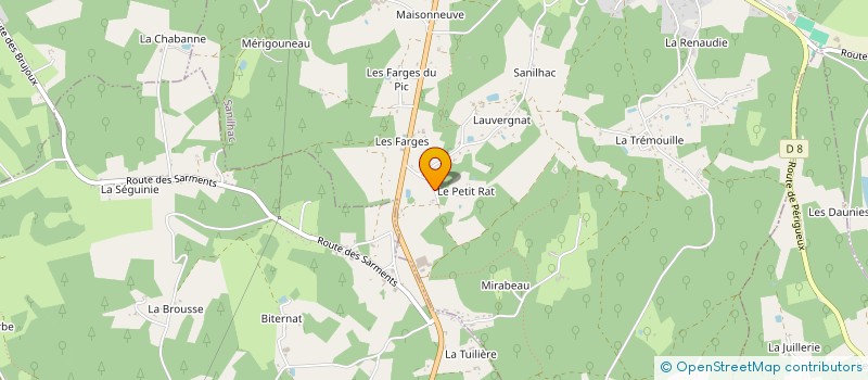 localisation de l'entreprise LAUDIE à SANILHAC